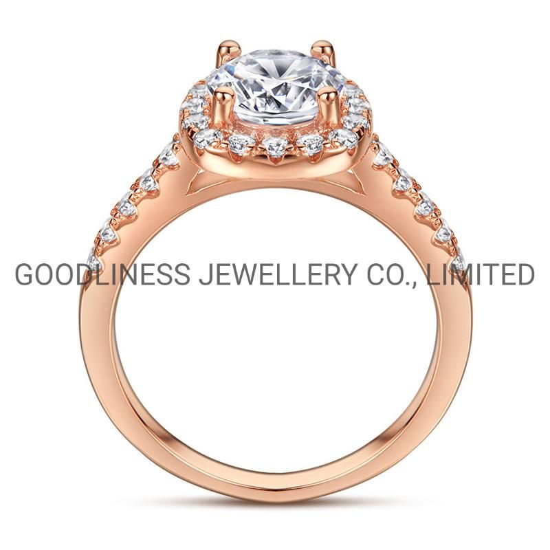 925 Sterling Silver Fine Jewelry Women Diamond Engagement Wedding Rings