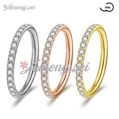 Expert Workmanship Imported Surgical Stainless Steel Jewelry Body Piercing Jewelry Multi-Purpose Rings Ear Ring Lip Ring Segment Nose Ring