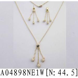 14k Gold Plating Imitation Fashion Jewelry Set (A04898NEB1W)