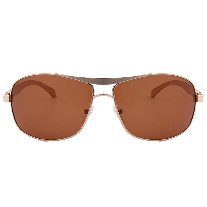 2018 Latest Metal Sunglasses with Brown Lens