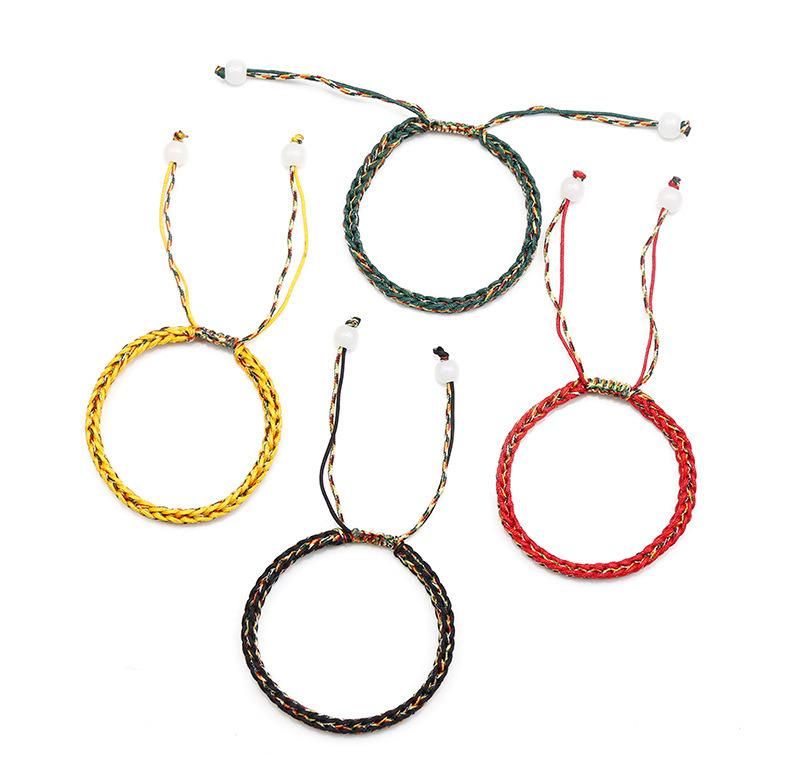 2022 Chinese New Year Red String Rope Lucky Strap Friendship Handmade Bracelet Tiger Charm Bracelet Adjustable Braided Rope Bracelet