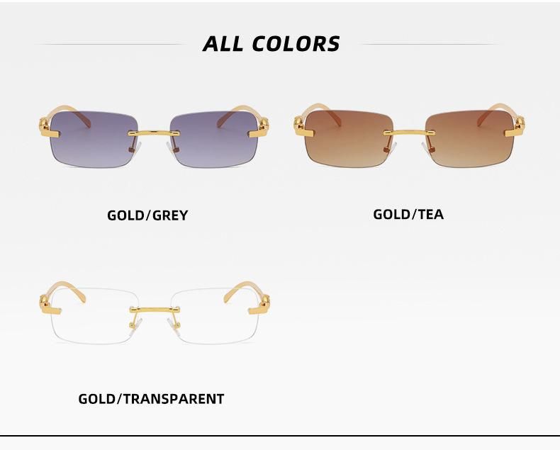 Fashion Metal Rimless Good Quality Man Sunglasses