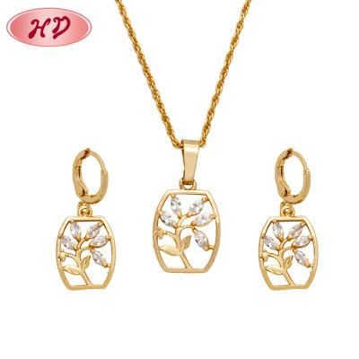 18K Gold Plated New Design Jewelry Set with Zircon