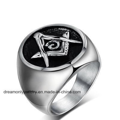 Top Selling Custom 316L Stainless Steel Masonic Ring Casting Mold Aniversary Championship Rings for Men