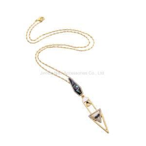 European Style Long Pendant Fashion White Stone Necklace Vintage Women Jewellery