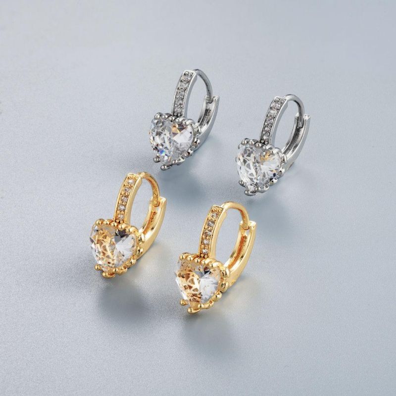 Fashion Love Earrings Inlaid with Diamond Female Earrings
