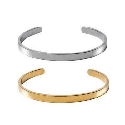 Simple Fashion Jewelry Custom Stainless Steel Fine Jewellery Crafts Bangle for Gift Design