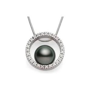 Fashion Sterling Silver 925 Statement Choker Necklace with Pearl