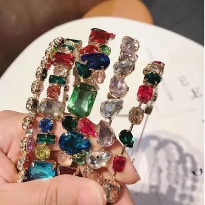 Accessories Hairband Crystal Rhinestone Luxury Headband Women Headbands Gemstone Hair Hoop