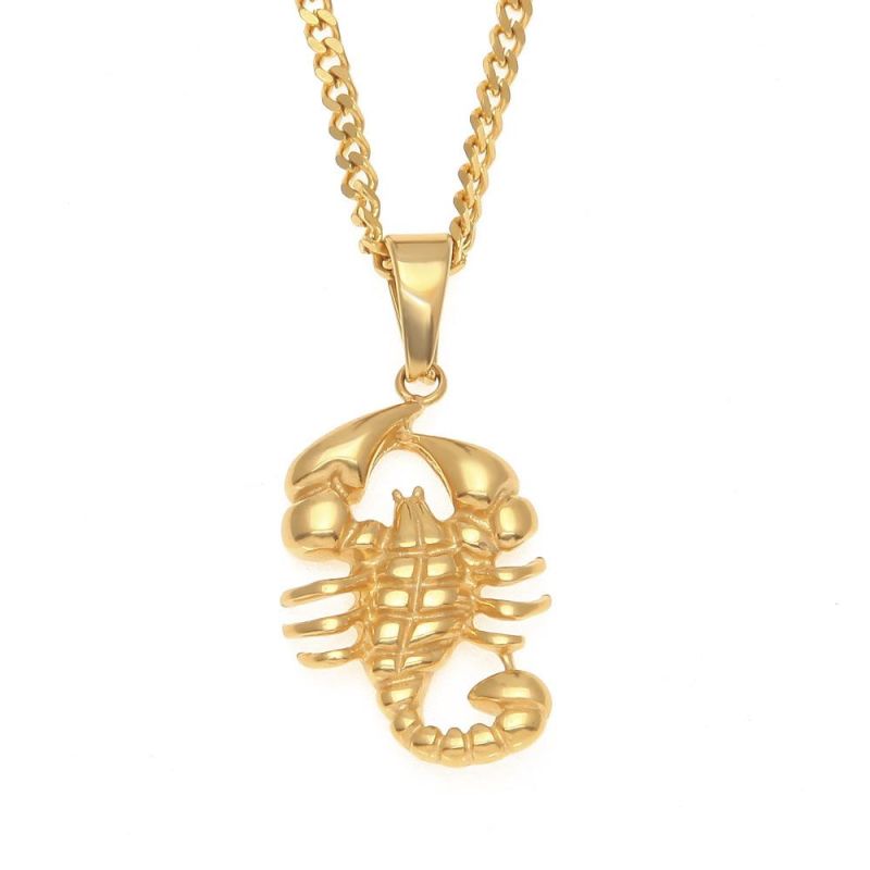 Hip-Hop Vacuum Color-Protected Electroplated Stainless Steel Pendant Neckalce