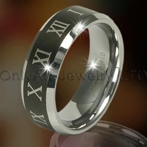 fashion Tungsten Carbide Rings,engravable Tungsten Jewelry With Black Plated (OAGR0100)