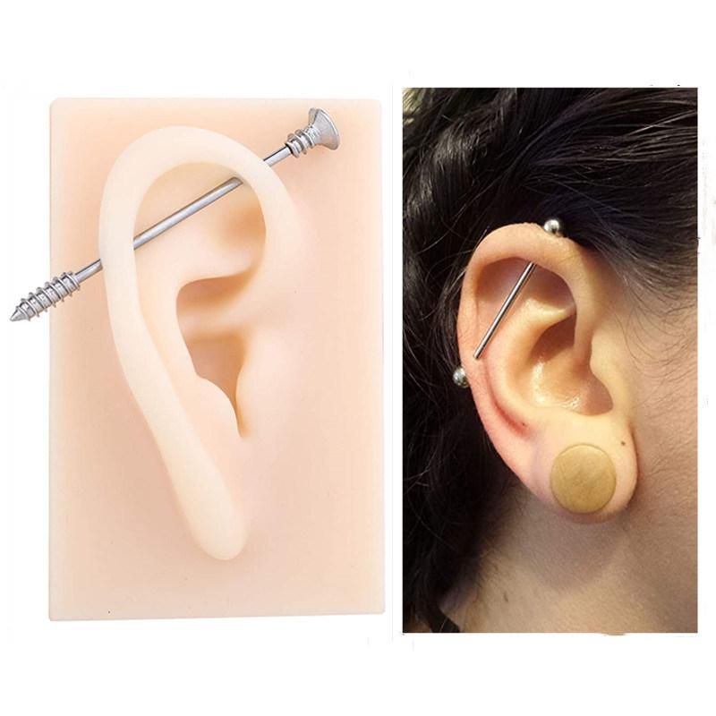 9PCS 14G Industrial Barbell Earrings Cartilage Stainless Steel 38mm Industrial Piercing Bar Body Piercing Jewelry