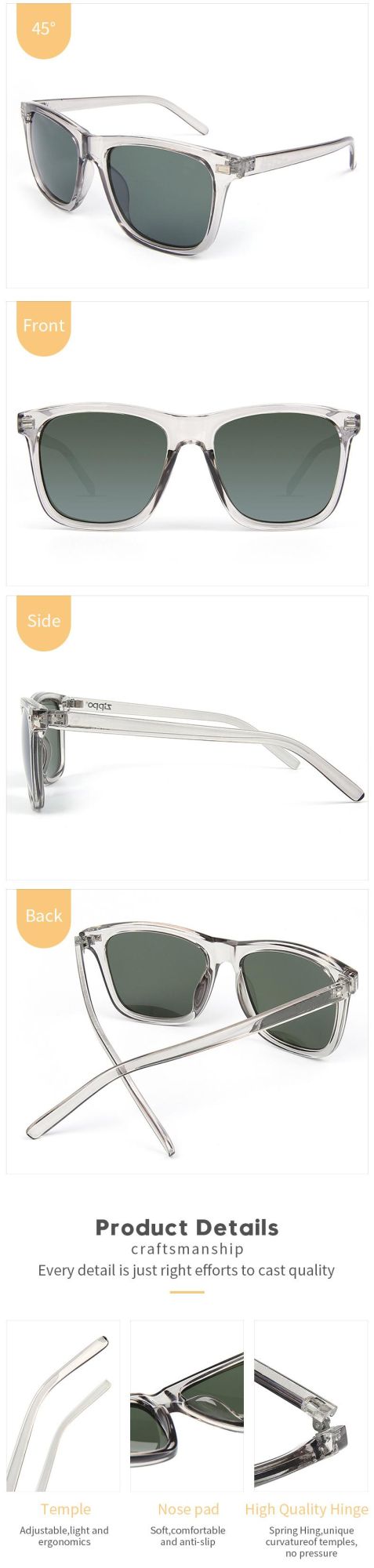 Newest Fashion Multiple Colors PC Frame Unisex UV400 Sunglasses