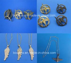 The Hunger Games Mockingjay Jewelry Crstal Wing Shape Necklace Pahlavi Faravahar Necklace