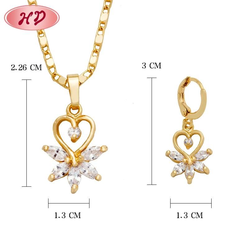 Costume Jewellry 18 Carat Gold Plated Earrings Jewelry Sets