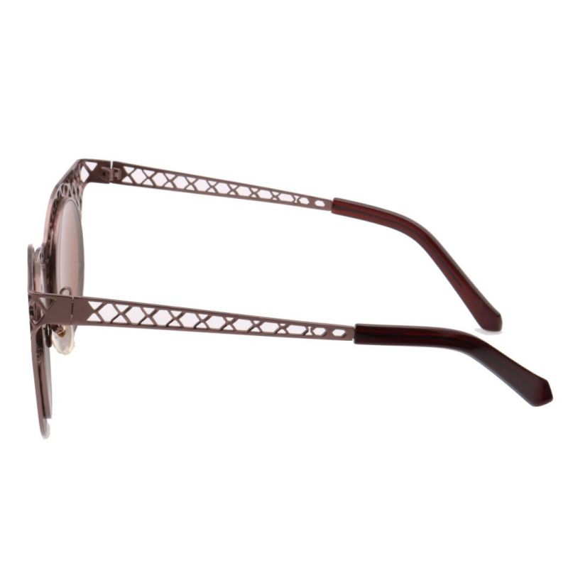 Cat Eye Design High Quality Metal Red Sunglasses