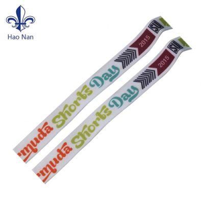 Custom Made Colorful Friendship Fabric Polyester Customized Fabric Wristbands