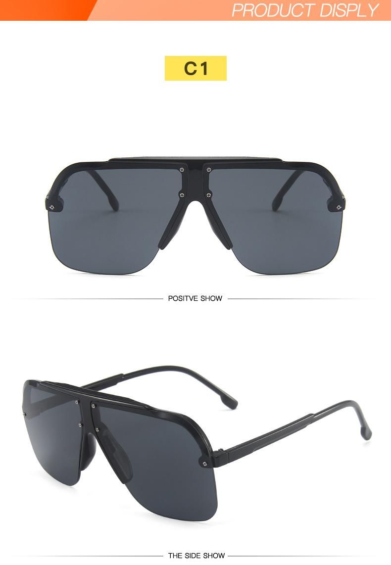 Retro Big Frame Glasses Retro Sunglasses Bright Black Sunglasses