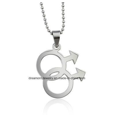 Meaeguet Fashion Male Logo Gay Pride Pendant Jewelry 316L Stainless Steel Pendant Necklaces Gay Jewelry