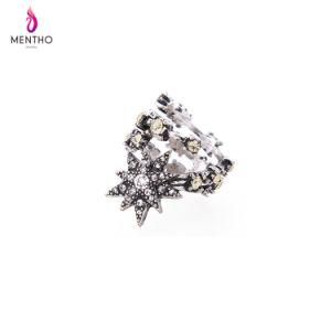 New Cheap Retro Rhinestone Studded Star Shape Finger Ring Jewelry