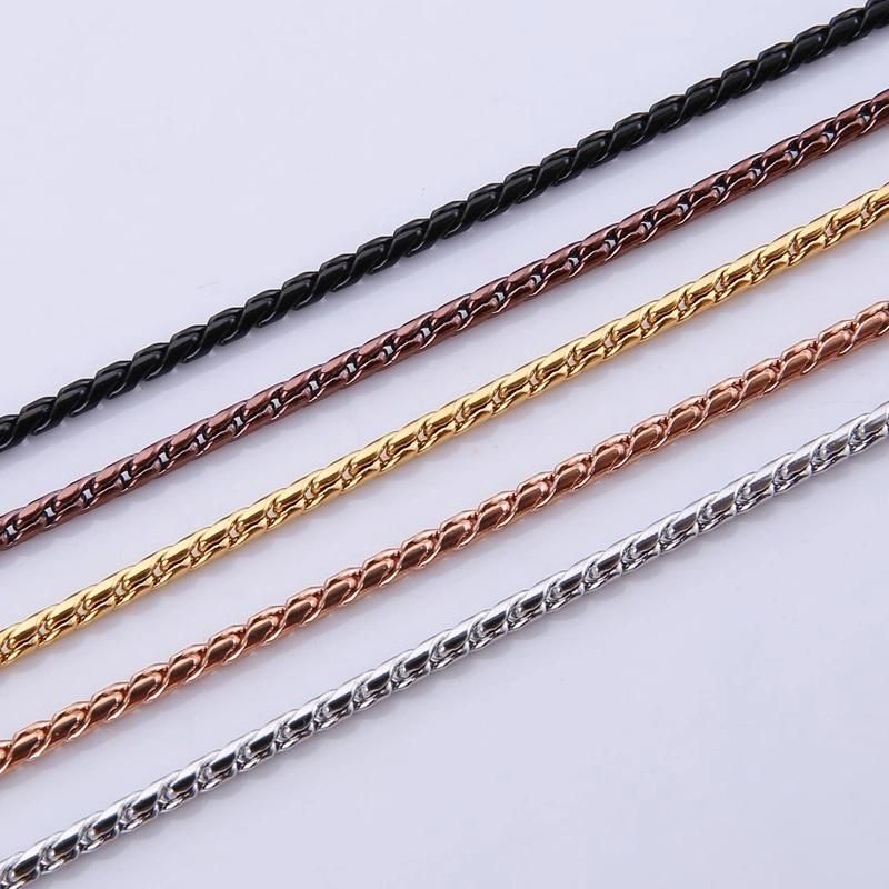 Fashion Stainless Steel Cobra Chain Jewelry Necklace for Women