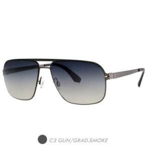 Metal&Nylon Polarized Sunglasses, Avitors Square Frame 3