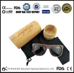 Flat Top Brown Bamboo Sunglasses