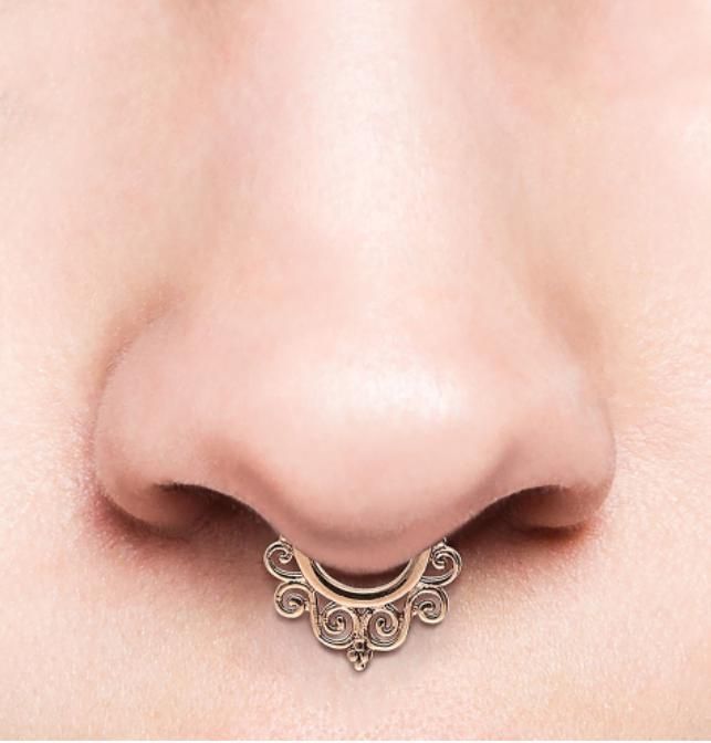 316L Surgical Steel Septum Clicker Septum Nose Ring Body Piercing Jewelry