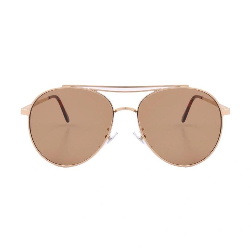 2018 Classical Metal Sunglasses with Two Bridge