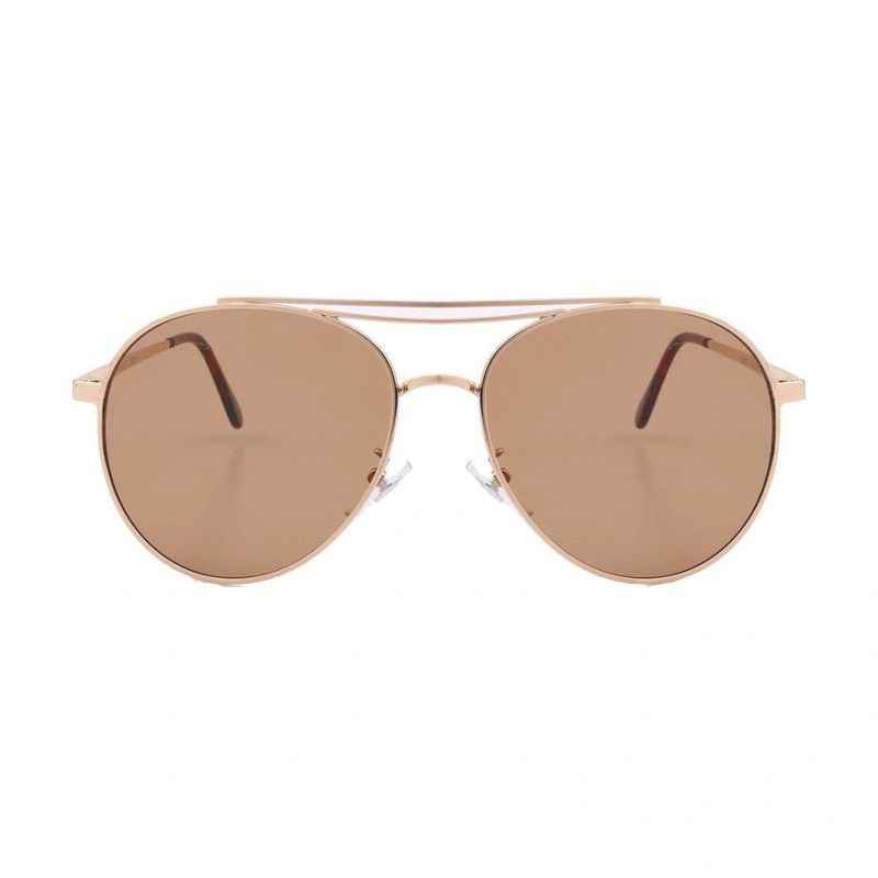 2018 Classical Metal Sunglasses with Two Bridge