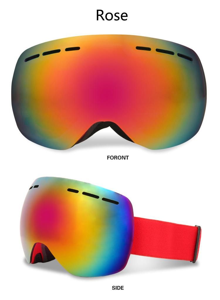 Women Men Newest Style Frameless Googles Large Spherical Double Durable Fashion Anti-Fog Outdoor Ski Googles