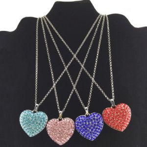 Wholesale Colorful Heart Pendant Necklace Jewelry (FN16040819)