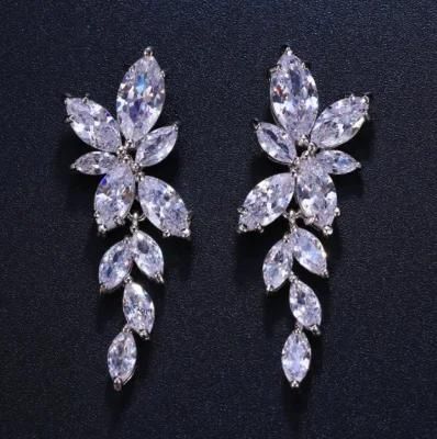 Wedding Bridal CZ Earring Jewelry, Rose Gold Earring, Bridesmaid Earring Jewelry