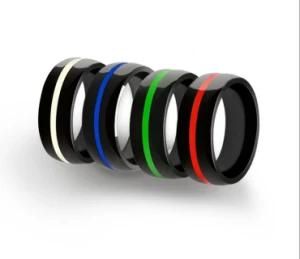 Mens Firefighter Ring Stainless Steel Thin Blue Line Green Line Ring Top Quality Red Line White Line Rings Jewelry Gift