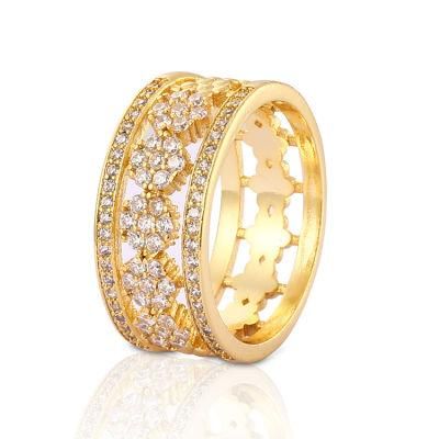 Fashion 18K Gold Plated Stainless Steel Silver Wedding Engagement Jewelry Finger Man Rings Design