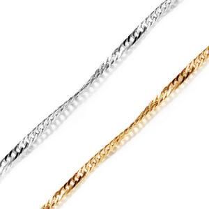 Fashion Italy Made Jewelry 935 Sterling Silver Flat Cut Chain
