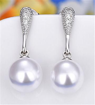 OEM New Imitation Silver Pearl Earrings