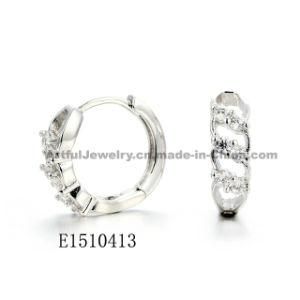 New Arrival 925 Sterling Silver or Copper Cubic Zirconia Small Huggie Earrings for Girls