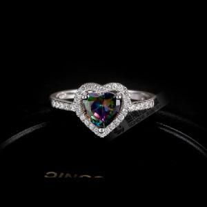 Hot Selling Sterling Silver 925 Mystic Topaz Stone Ring