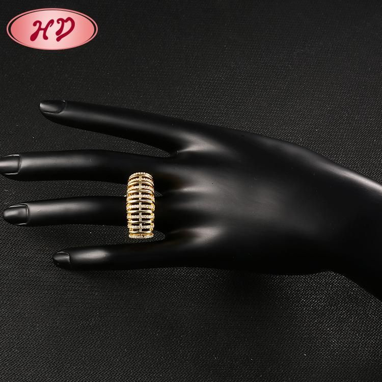 Women Fashion 18K Gold Plated Stainless Steel Silver Engagement Wedding Finger Rings Jewelry Design