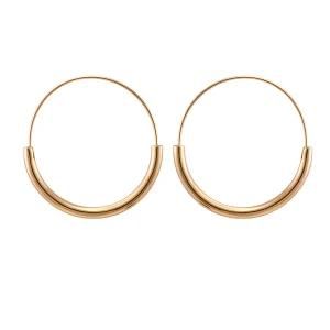 Womens Fashion Jewelry Minimalist Endless Stainless Steel Snap Hoop Earrings