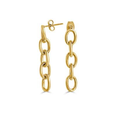 Manufacturer Custom Drop Earring High Quality Waterproof Never Fade Lock Jewelry Schmuck Designer Gold Plated Jewelry