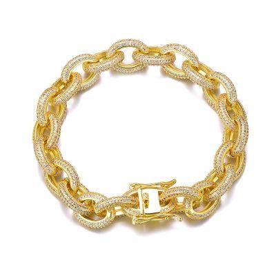 Personality Fashion Copper Unisex Adjustable Diamond Wristband Bracelet