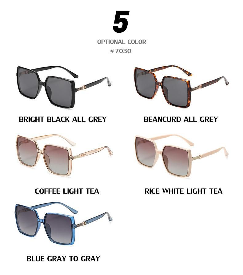 Factory Supplier High Quality Wholesale Fashion Retro Sun Glasses Square Tr90 Frame Polarized Sunglasses