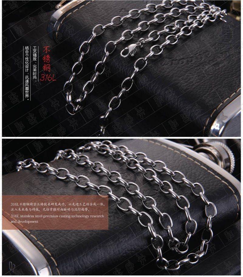 Stainless Steel Jewelry Oval Belcher Cable Necklace Chain