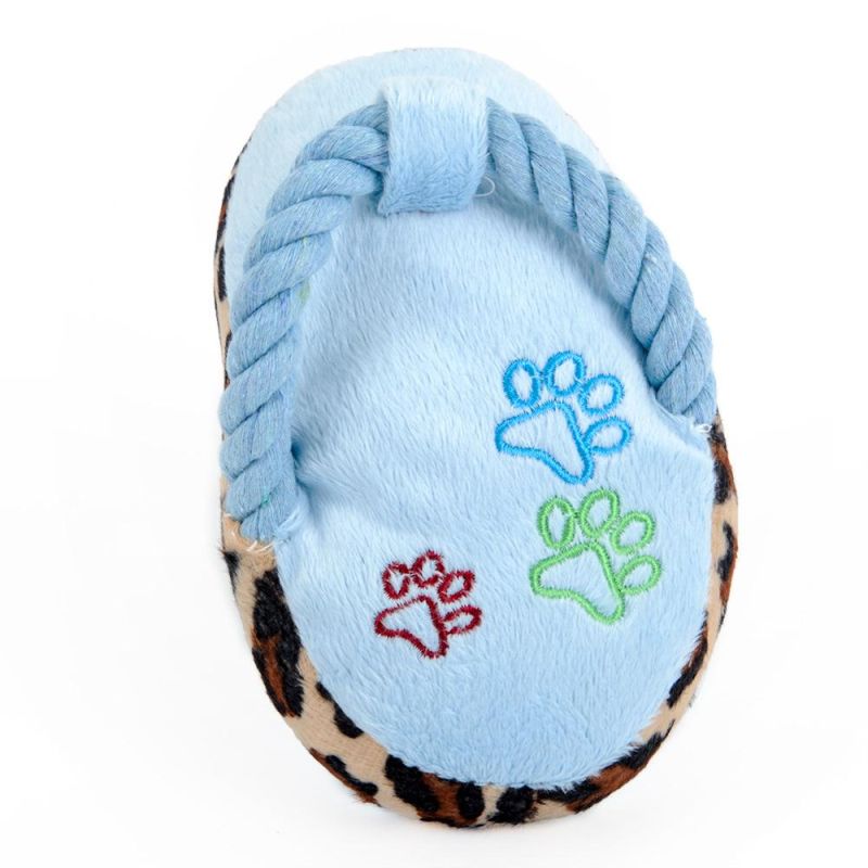 Cute Plush Slipper Shape Squeaky Toys For Dog Pets