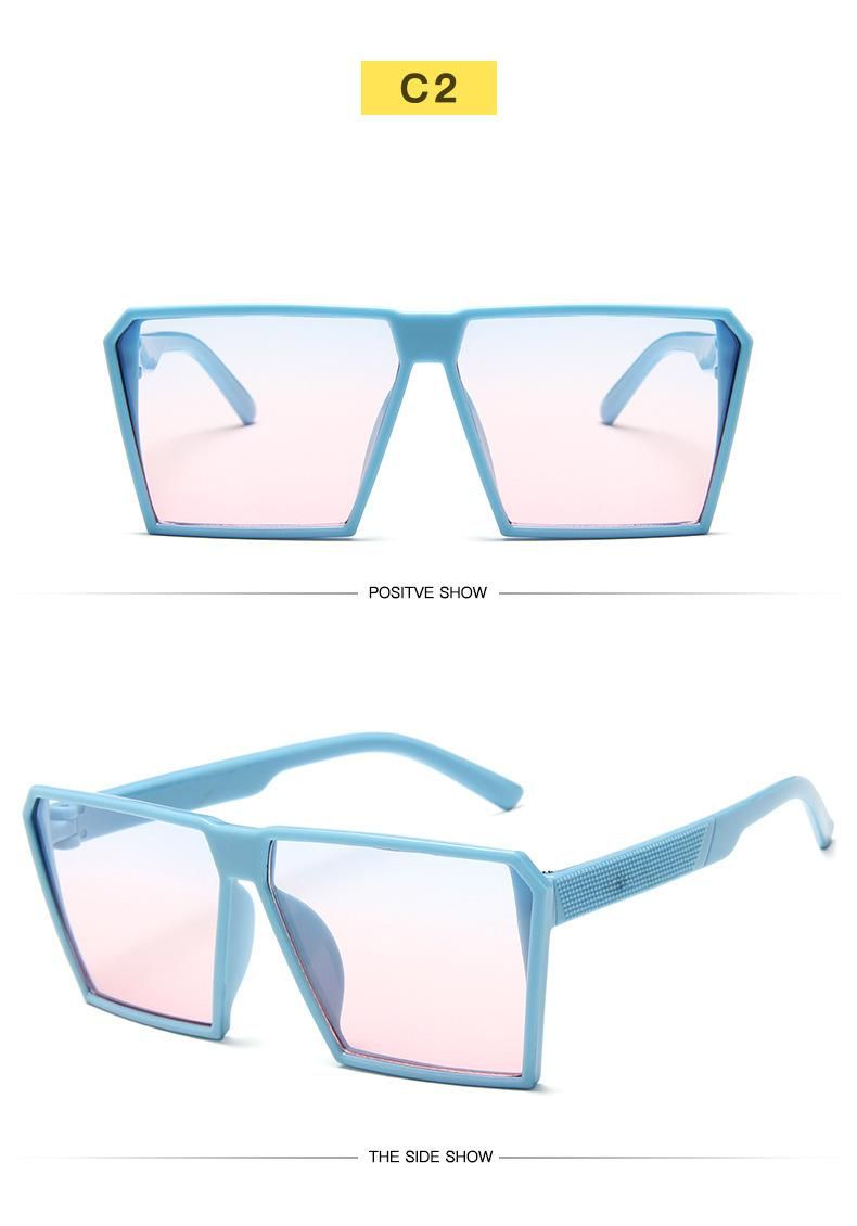 Cross-Border Parent-Child Children′s Sunglasses Square Gradient Fashion Cool for Kids