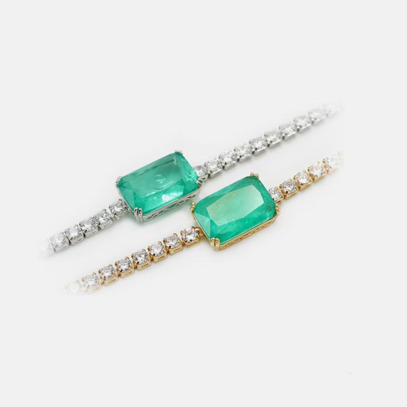 Simple Wholesale Adjustable One Stone Zircon Fashion Chain Bracelet