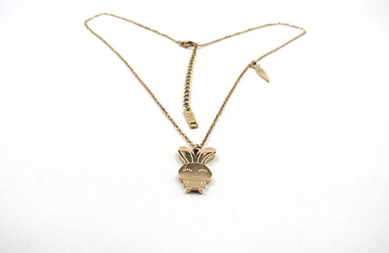 Jewellery Rabbit Pendant in Rose Gold Color