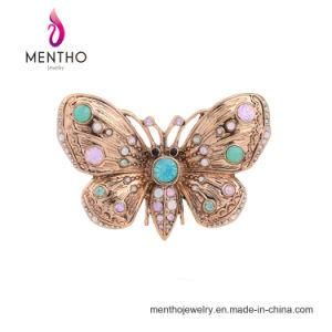 Retro Fashion Jewelry Animal Colorful Butterfly Rhinestone Brooch